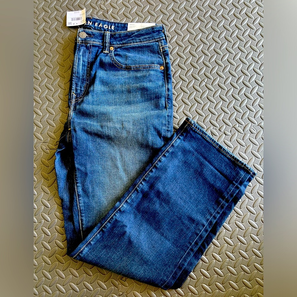 American eagle men's original bootcut midnight blue jeans size 34x32